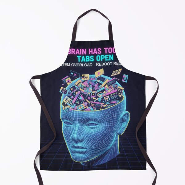 Item preview, Retro My Brain Has Too Many Tabs Open  designed and sold by Next&Dimension&Print.