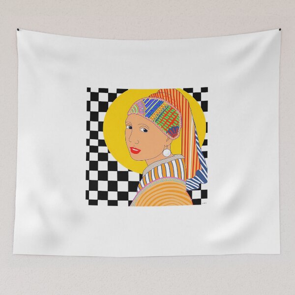 Item preview, Girl With A Pearl Earring' In My Style designed and sold by AgentJerichoArt.