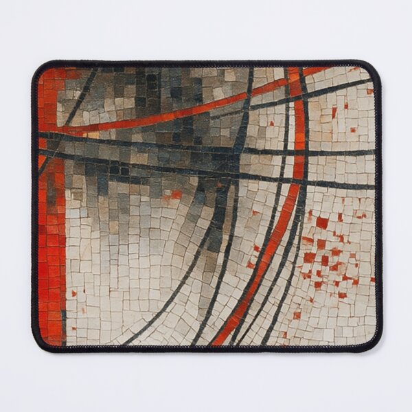 Item preview, Vivid Red and Black Mosaic Abstract – Geometric Modern Wall Art (Art 2) designed and sold by WittyUnknown.
