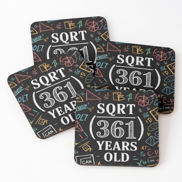 Item preview, Square Root Of 361 19th Birthday 19 Year Old Math Bday 2  designed and sold by GGrizeldaRivas.