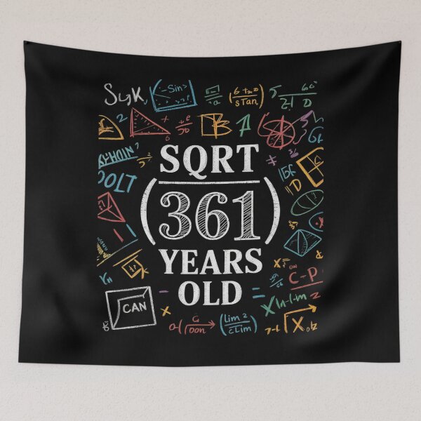Item preview, Square Root Of 361 19th Birthday 19 Year Old Math Bday 2  designed and sold by GGrizeldaRivas.