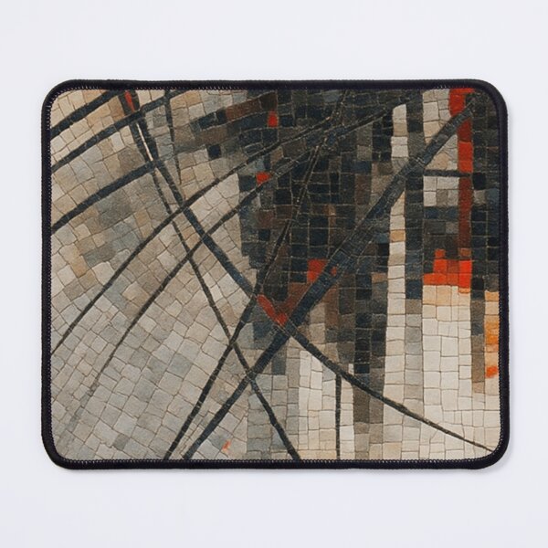 Item preview, Vivid Red and Black Mosaic Abstract – Geometric Modern Wall Art (Art 3) designed and sold by WittyUnknown.