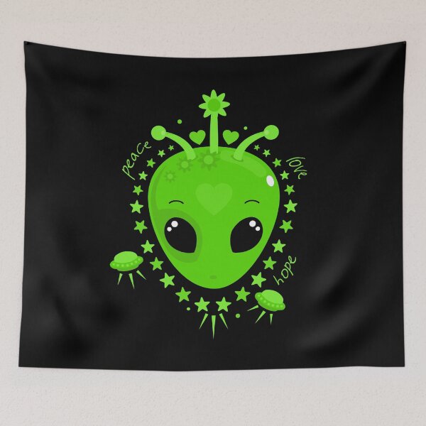 Item preview, Alien Decora Kei Peace Love and Hope designed and sold by CreativeBridge.