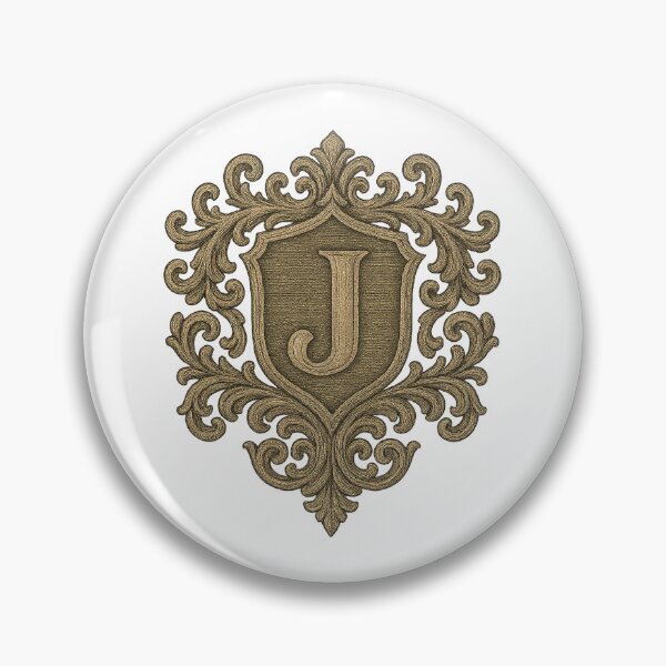 Item preview, Gothic Monogram J – Heraldic Crest designed and sold by SprineO.