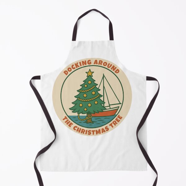 Item preview, Docking Around The Christmas Tree - Xmas Festive Sailing Cartoon For Sailors designed and sold by WildeAboutTees.