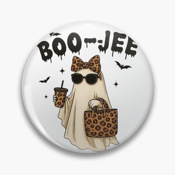 Item preview, Boojee Ghost – Cute Leopard Print Halloween Design designed and sold by FloraMyst.