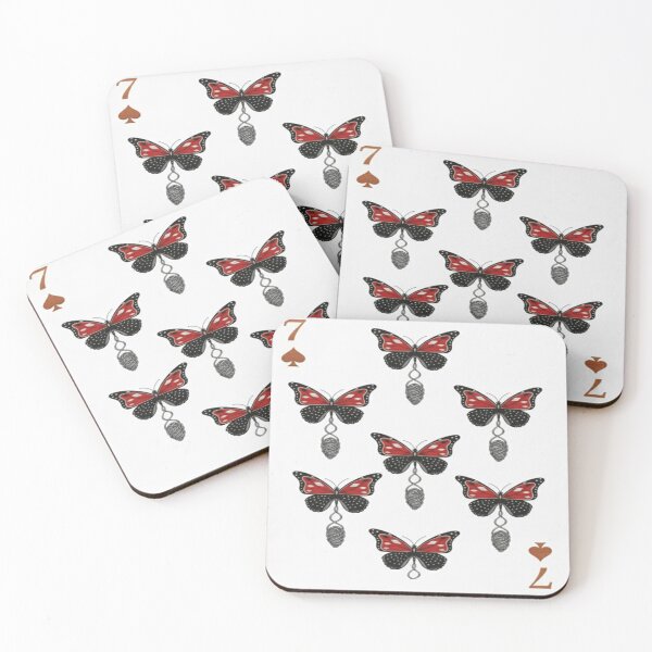 Item preview, Butterflies of Shadow – The Seven of Spades designed and sold by Ateliê dos Naipes .