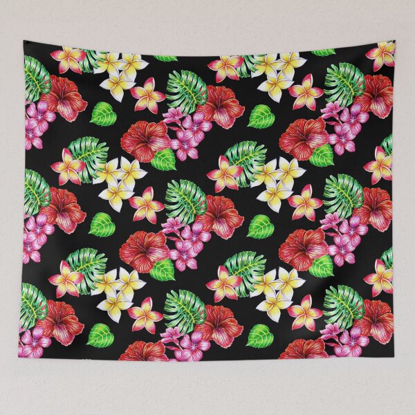 Item preview, Finelinear drawing bouquet of tropical flowers and leaves designed and sold by MartaHorodniczy.