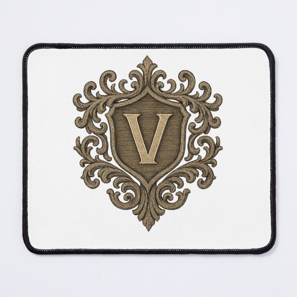 Item preview, Gothic Monogram V – Heraldic Crest designed and sold by SprineO.