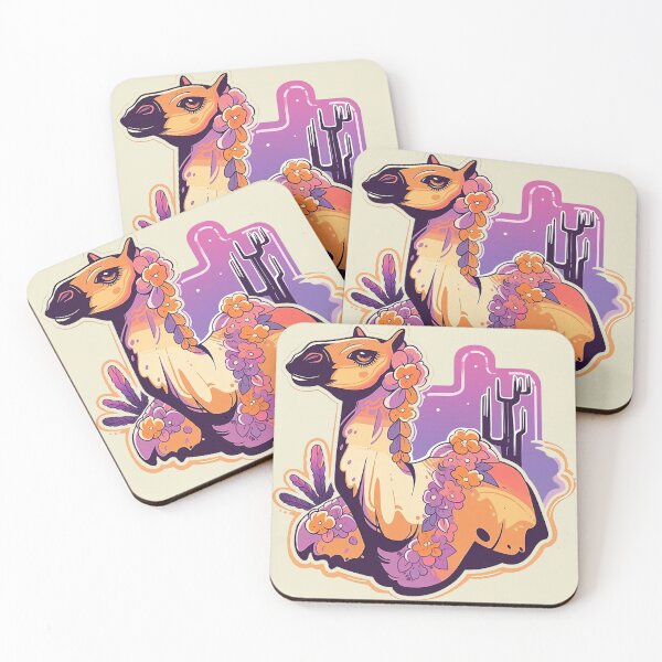 Item preview, Desert Mirage Camel Profile - Dunes and Cacti Art designed and sold by PaintbrushPlace.