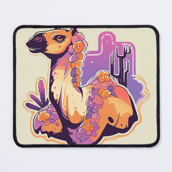 Item preview, Desert Mirage Camel Profile - Dunes and Cacti Art designed and sold by PaintbrushPlace.