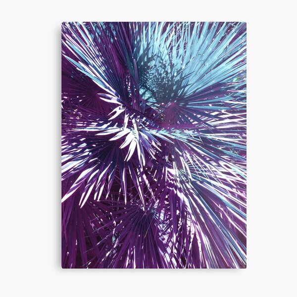 Lost in the Wild - Tropical palm leaves #tropicalart #buyart #lifestyle Metal Print