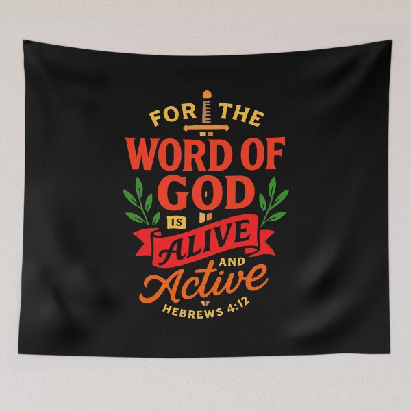 Item preview, Hebrews 4:12 For The Word of God is Alive and Active designed and sold by plushism.