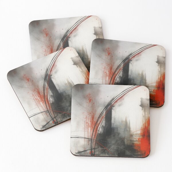 Item preview, Red and Black Abstract Expression – Dynamic Modern Wall Art (Art 2) designed and sold by WittyUnknown.