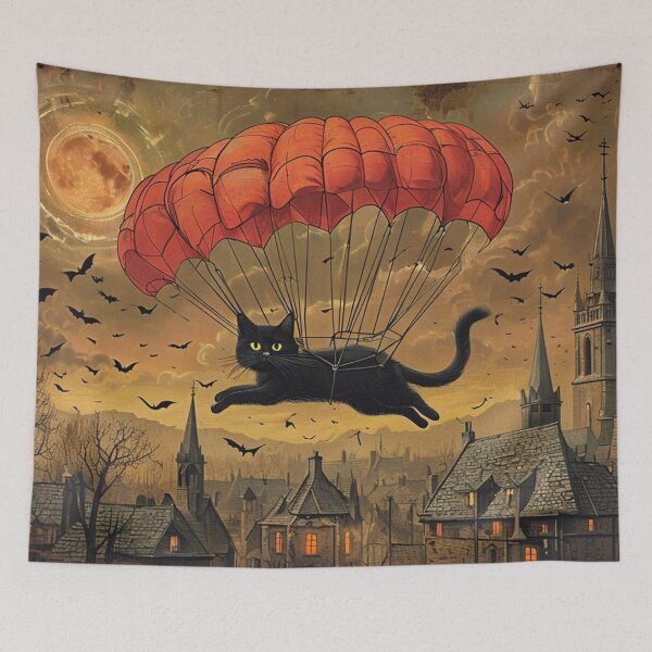 Item preview, Parachuting Cat designed and sold by M-Y-A-R-T-.