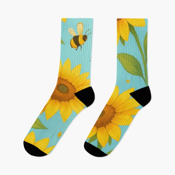 Item preview, sunflowers with bees and butterfly designed and sold by GUNAPRIYAA.