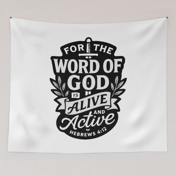 Item preview, Hebrews 4:12 For The Word of God is Alive and Active designed and sold by plushism.
