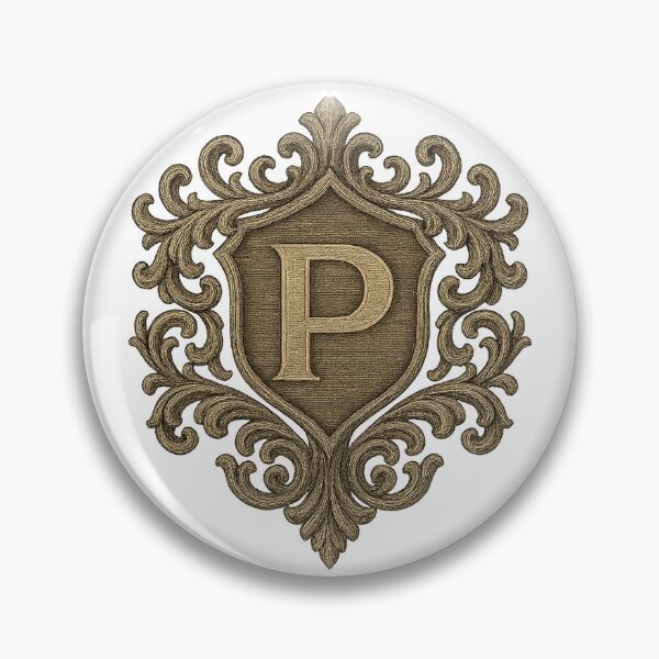 Item preview, Gothic Monogram P – Heraldic Crest designed and sold by SprineO.