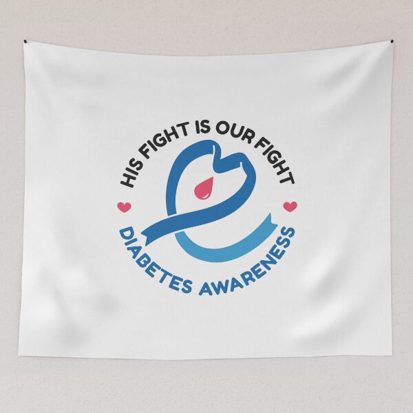 Item preview, His Fight Is Our Fight – Diabetes Awareness designed and sold by HandicraftArt.