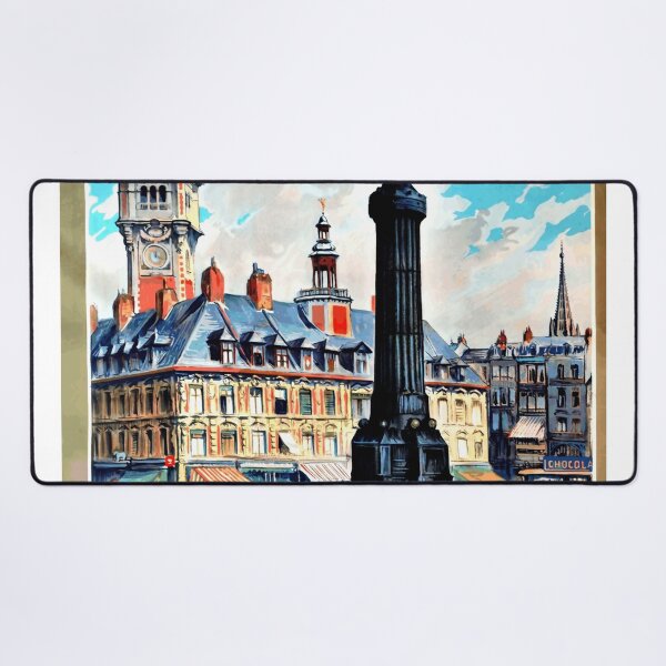 Item preview, Vintage Lille Travel Poster | Art Deco Style | Northern France | Chemins de Fer du Nord | Historic & Cultural Charm designed and sold by artofuniverse.
