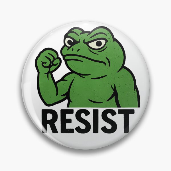 Item preview, Resist Frog – Symbol of Peaceful Protest and Defiance | Portland Protest Art designed and sold by BlueArtsLand.