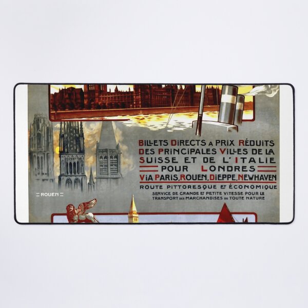 Item preview, Vintage Travel Poster Art Deco | Train Travel to London & Venice | Chemins de Fer de l'Ouest et de Brighton designed and sold by artofuniverse.