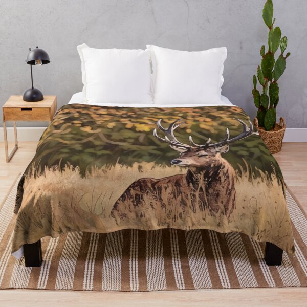 Item preview, Red Deer in Field designed and sold by tomorrowsart.