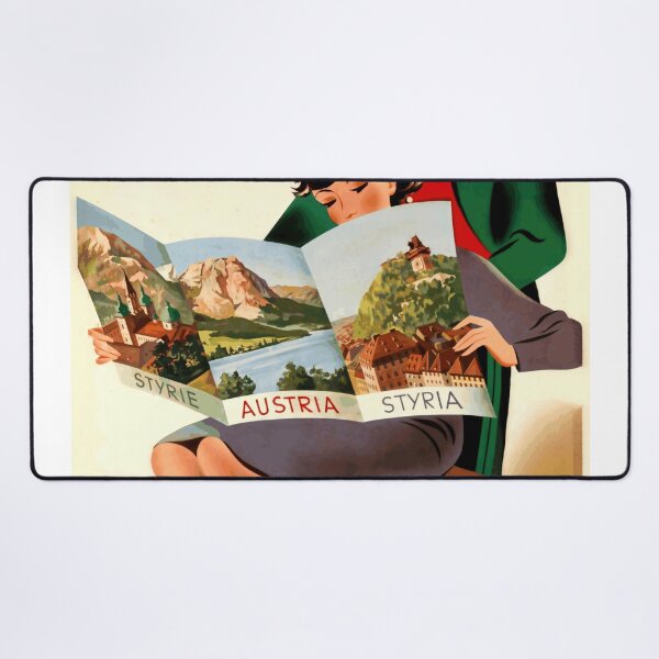 Item preview, Vintage Steiermark Travel Poster | Art Deco & Modernist Style | Mid-20th Century Austria Tourism | Elegant Wall Art designed and sold by artofuniverse.