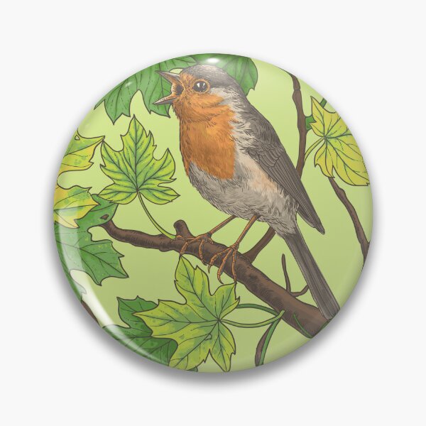 Item preview, Robins in maple tree designed and sold by Katerina Mitkova Kirilova.