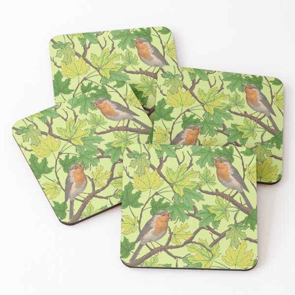 Item preview, Robins in maple tree designed and sold by Katerina Mitkova Kirilova.
