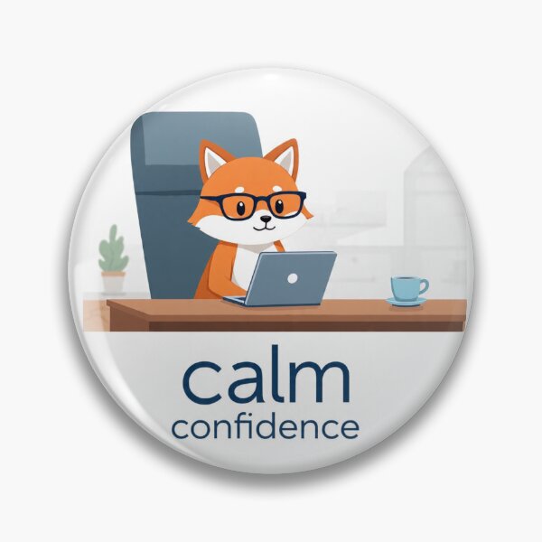 Item preview, Cute Fox Working From Office – Calm Confident Animal Art designed and sold by CuteDesignsByThinkingBeyond.