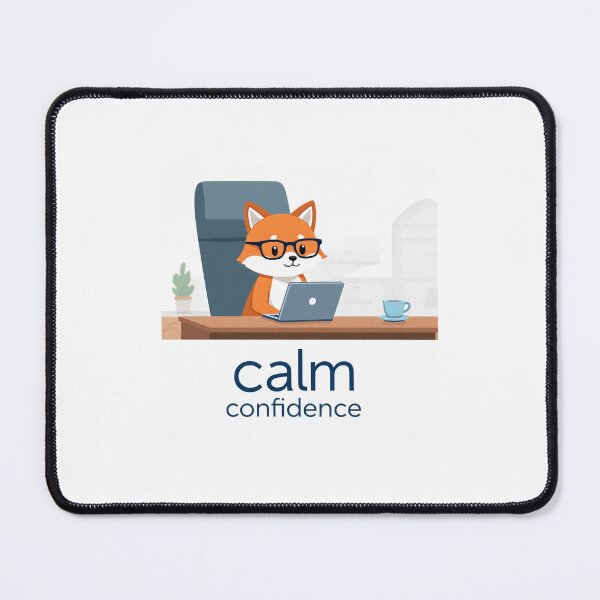 Item preview, Cute Fox Working From Office – Calm Confident Animal Art designed and sold by CuteDesignsByThinkingBeyond.