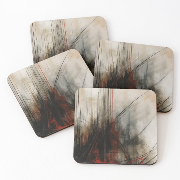 Item preview, Red and Black Abstract Expression – Dynamic Modern Wall Art (Art 3) designed and sold by WittyUnknown.