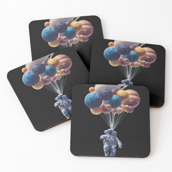 Item preview, Astronaut Carried by Cosmic Balloon Planets designed and sold by UniquetyDesign.