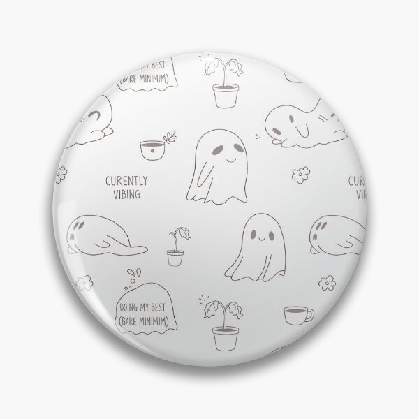 Item preview, Just Existing | Cozy Ghost Doodle Pattern designed and sold by DailyVibesMerch.