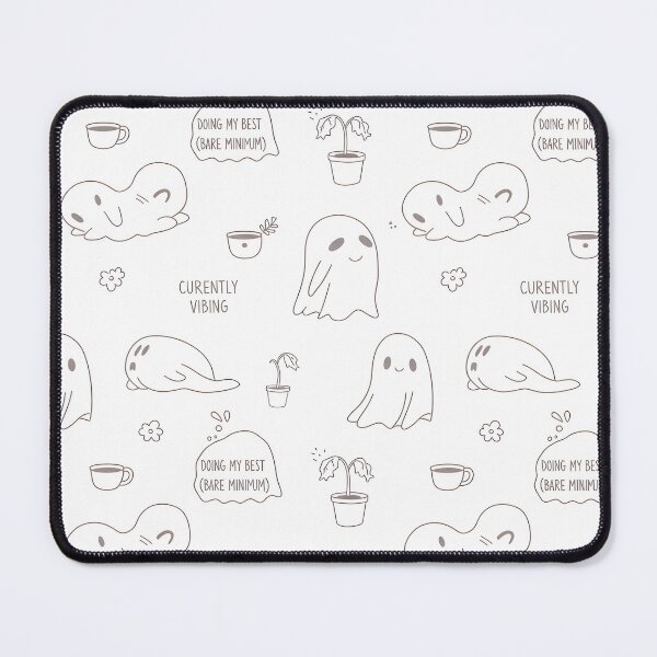 Item preview, Just Existing | Cozy Ghost Doodle Pattern designed and sold by DailyVibesMerch.