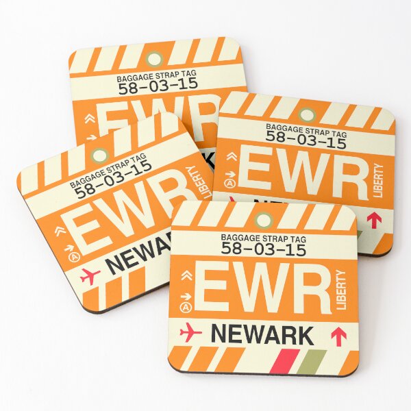 Item preview, EWR Newark • Airport Code Art • Jet Age Design designed and sold by YHMDesigns.