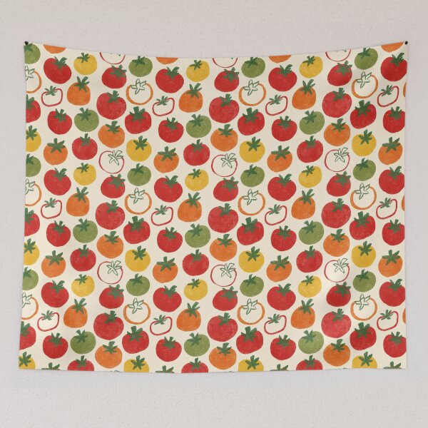 Item preview, Hand drawn tomato pattern designed and sold by SJAPhoto.