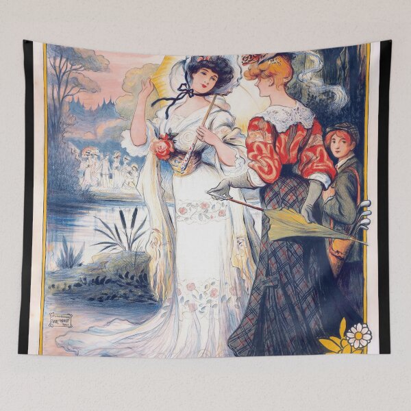 Item preview, Vintage Art Nouveau Railway Poster | Chemins de Fer de l'Est by Lucien Metivet | Early 20th Century French Travel Art designed and sold by artofuniverse.