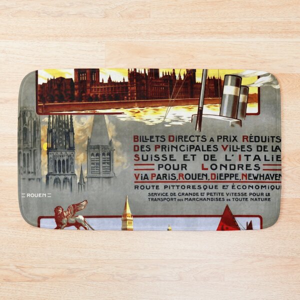 Item preview, Vintage Travel Poster Art Deco | Train Travel to London & Venice | Chemins de Fer de l'Ouest et de Brighton designed and sold by artofuniverse.