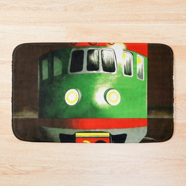 Item preview, Vintage Train Art Poster | Mid-20th Century Style | Retro Travel Decor | Green & Red Railway Wall Art | Noord Zuid Design designed and sold by artofuniverse.