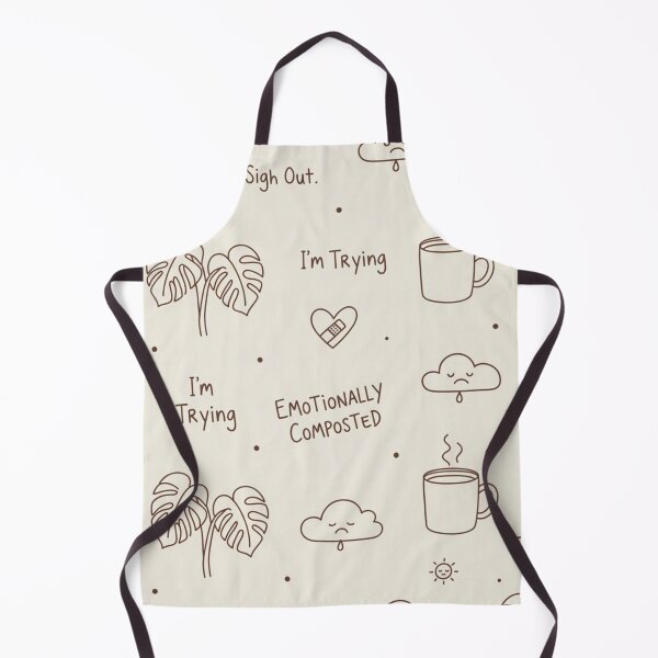 Item preview, Emotionally Composted | Sarcastic Self-Care Doodle Pattern designed and sold by DailyVibesMerch.