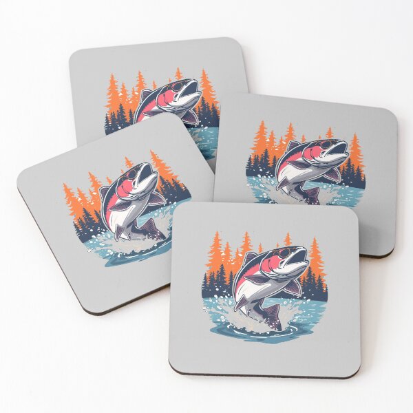 Item preview, Funny Humpy Salmon Cartoon – Cool Fish with Sunglasses – Fun Vector Design designed and sold by EcoArtTees.