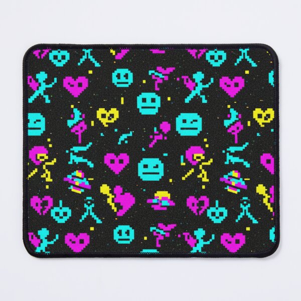 Item preview, Neon Pixel Party | 8-Bit Emojis & UFOs Pattern designed and sold by DailyVibesMerch.