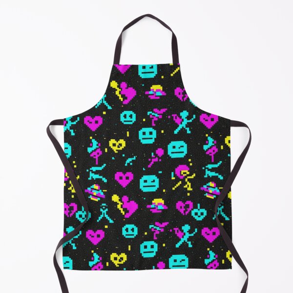 Item preview, Neon Pixel Party | 8-Bit Emojis & UFOs Pattern designed and sold by DailyVibesMerch.