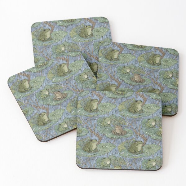 Item preview, Rainy Day Froggy | Lilypads & Raindrops Pattern designed and sold by DailyVibesMerch.