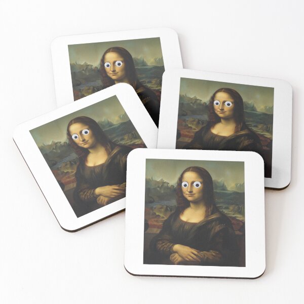 Item preview, Mona Lisa, googly eyes, goofy art, funnyfits70, Humor, Funny, retro, vintages, funny quotes, animal humor, designed and sold by FunnyFits70.