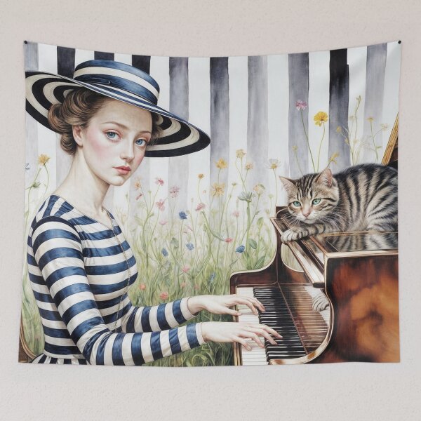 Item preview, Pianist Playing for the Cat designed and sold by M-Y-A-R-T-.