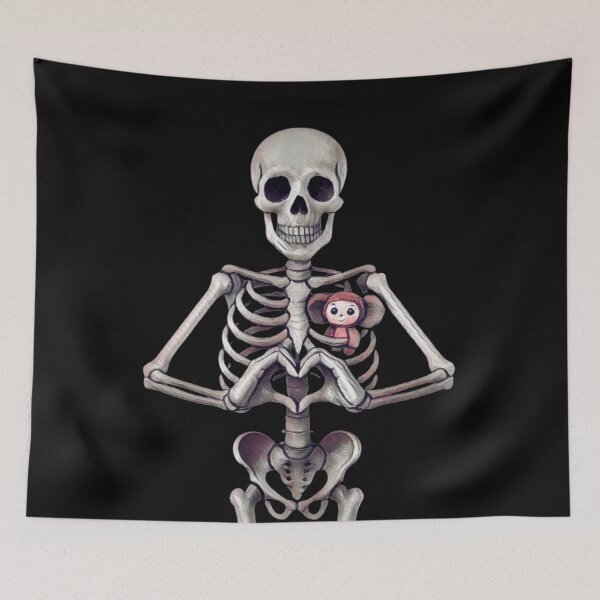 Item preview, Skeleton & Cheburashka, Russian Nostalgia Tee designed and sold by Russian101.