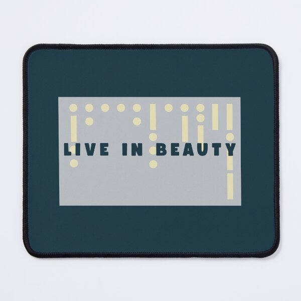 Item preview, Live in Beauty – Morse Code Minimalist Design designed and sold by BEAUTY EAST.